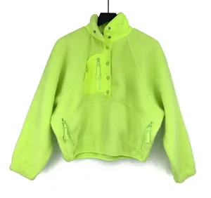 FP MOVEMENT Hit The Slopes Fleece Pullover Jacket Neon Yellow Highlighter XS thumbnail 1