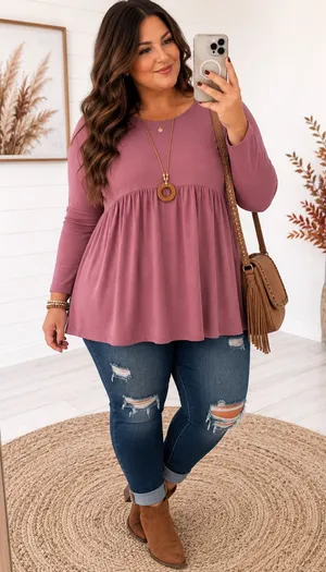 Zenana Babydoll Outfitters Top thumbnail 1