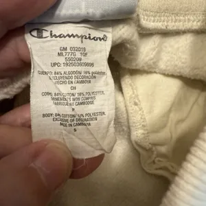 Champion Sweatpants Reverse Weave‎ Womens Sz Small Cream Spellout Jogger 90s thumbnail 8