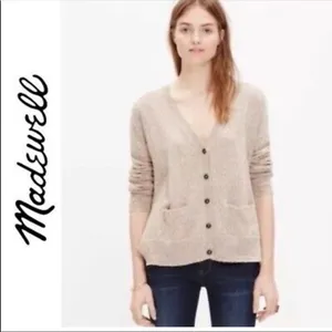 Madewell size medium cranberry grandpa cardigan thumbnail 2