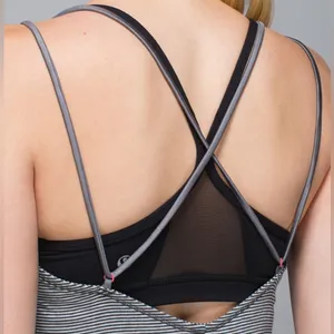 LULULEMON Breezy Tank in Divided Stripe Heathered Light to Dark Grey / Slate 2 thumbnail 6