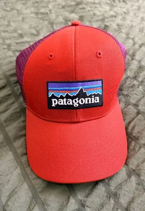 Patagonia Trucker Hat Logo Red Mesh Snapback Adjustable thumbnail 1