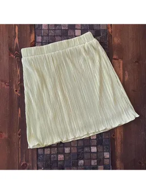 Peppermayo Sage Green Pleated Coquette Mini Skirt Size US 4 🌿 thumbnail 4