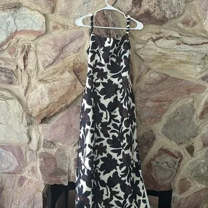 Commense Backless Print Split Zipper Dress size L Brown Size L thumbnail 3
