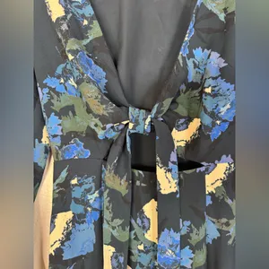 Aritzia Wilfred Aubagne Black Blue Cutout Long Sleeve Midi Dress size 4 $175 thumbnail 11