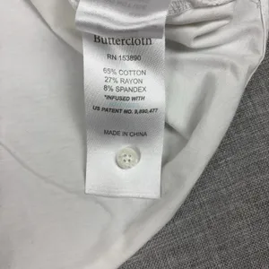 Buttercloth Shirt Womens Medium White Regular Fit Icy Cotton Stretch Long Sleeve thumbnail 5