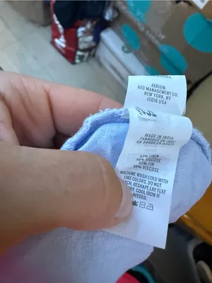 Aerie Baby Blue Linen Pull On Shorts thumbnail 4