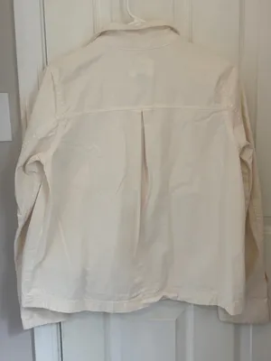 Old Navy Twill Swing Utility Jacket in Cream thumbnail 4