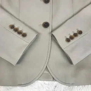 J. CREW Taupe Wool Button‎ Front Blazer Jacket 100% Wool Tan Beige Blazer Size 8 thumbnail 6