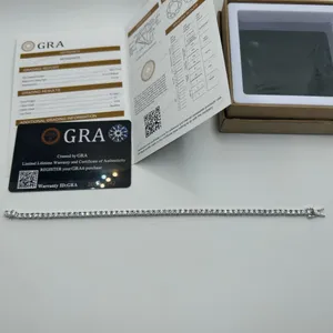 Diamond Supply Co. Moissanite Tennis Bracelet 3mm 8 Inch 925 Silver VVS1 D Passes Test New GRA Cert thumbnail 2