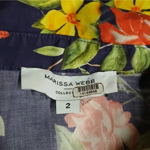 Marissa Webb Women's Dress Size 2 Floral Puff Sleeve Button Front Cottage thumbnail 6