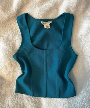 TJ Maxx teal crop top thumbnail 1