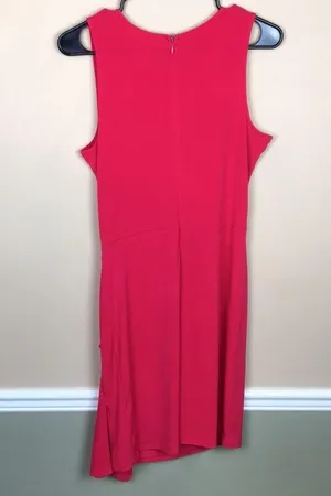 MICHAEL Michael Kors Women’s Stud Waist Drape Detail Hot Pink Sheath Dress thumbnail 5