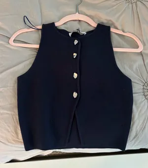 Zara Navy Top thumbnail 1