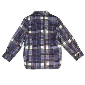 Sky to Moon Purple Plaid Button Down Shacket Jacket SM-J60002A Womens‎ small thumbnail 7