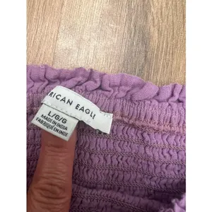 American Eagle puff sleeve top Sz L 100% cotton‎ thumbnail 7