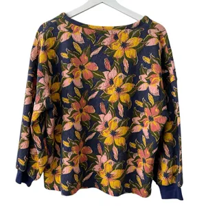 Miles By Madewell Island Magnolias Jacquard Sweatshirt M thumbnail 7