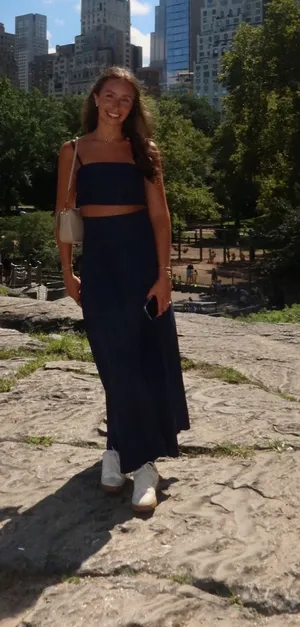 Navy Blue Skirt Set Shein thumbnail 1