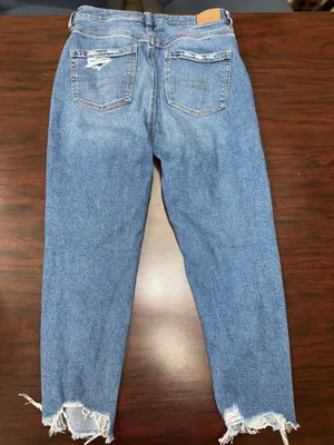 American Eagle Stretch Distressed Mom Jeans Size 4 X-Short thumbnail 3