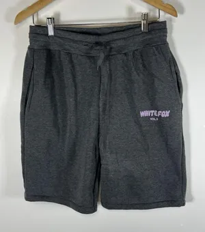 White Fox Boutique Charcoal‎ Grey Vol.3 Logo Sweat Shorts Womens 2XL thumbnail 1