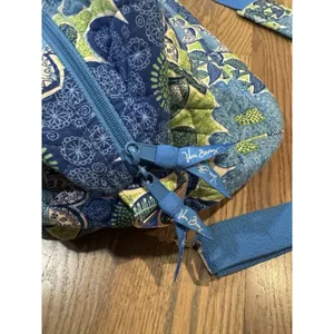VERA‎ BRADLEY Iconic GRAND Weekender Travel Bag Daisy Doodle Green Blue Y2K thumbnail 4