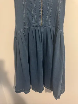 Urban Outfitters Gwen Denim Strapless Midi Dress- L thumbnail 5