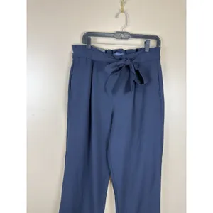 Tommy Hilfiger Women’s Joliet Wide Leg Pants High-Rise Size M, Navy Blue NWT thumbnail 2