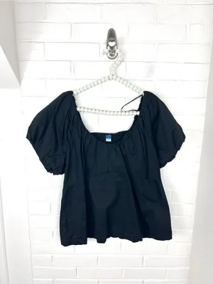 Old Navy Black Cotton Top Size L thumbnail 2