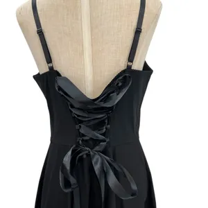 Dolls Kill Widow Darkest Desires Lace Mini Dress Corset‎ Lace-Up Black Size XL thumbnail 11