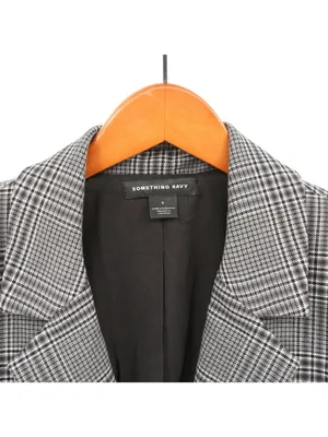 Something Navy Menswear Jacket Grey Steel Kate Plaid Oversized Blazer S thumbnail 5
