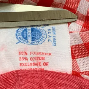 Vintage Red Gingham Smock Dress Peter Pan Collar Pockets Picnic Cottage Midi thumbnail 9