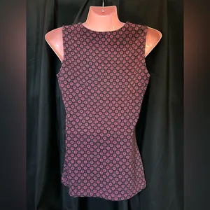 Croft & Barrow Women’s Sleeveless V-Neck Floral Print Top Pink & Black SM thumbnail 2