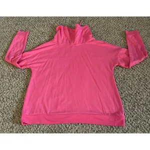 Simply Southern Women's Cowl‎ Neck Pink Sweatshirt Size Large thumbnail 10