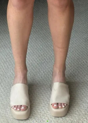 Amazon Beige Wedge Platform Slides thumbnail 6
