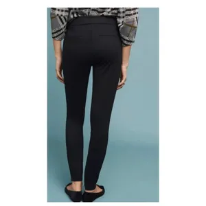 Anthropologie The Essential Slim Ankle Zip Pant Black Women's Size 0 Minimalist thumbnail 15