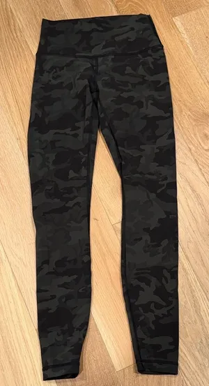 Lululemon Athletica wonder under green Camouflage Leggings‎ 4 thumbnail 1