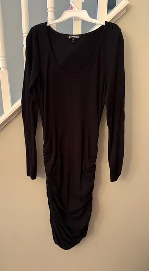 black long sleeve dress thumbnail 1