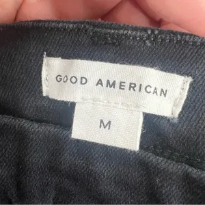 NWT Good American Good Legs Flare‎ Pull On Jeans black sz M thumbnail 6