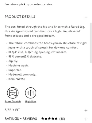 Madewell The Vintage Flare Crop Jean in Larkwood Wash Size 29 thumbnail 4