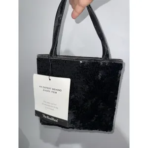 Vintage Miu Miu Hand Bag Black Sequins‎ See Photos G thumbnail 2