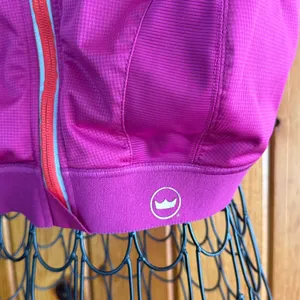 Women's Pink Sports Bra Shefit sports bra 4luxe support bra zip front adjustable thumbnail 2