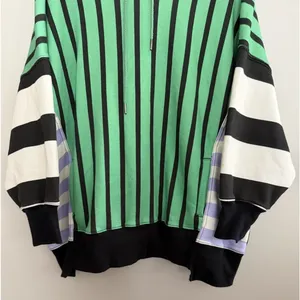 Free People Movement Free "Sprint To The Finish" Hoodie Green Stripe Women's Med thumbnail 5