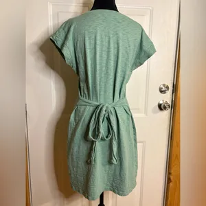 J. Crew Teal Tie-Waist Mini Dress size M thumbnail 5