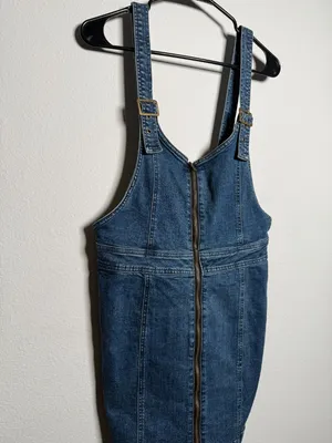 PACSUN Denim Overall Dress thumbnail 2