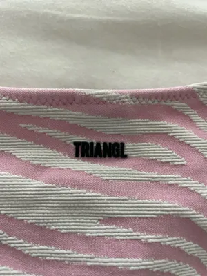 Light pink and white tiger print triangl set thumbnail 3