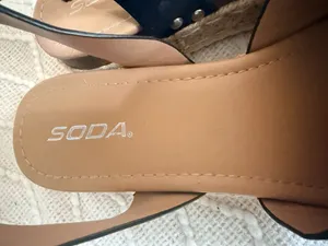 Soda Espadrille Flatform Sandals Black Nubuck thumbnail 7