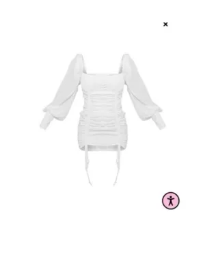 Pretty Little Thing Dress Mini White thumbnail 6