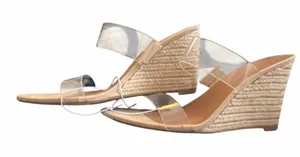 Target A New Day Ansel Double Band Open Toe Wedge Heels with Memory Foam Insole NWT thumbnail 1