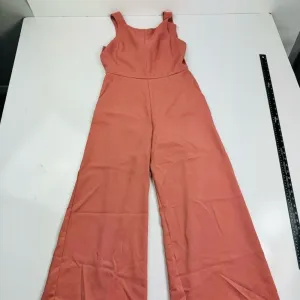 Shinestar Salmon Coral Wide Leg Tie Back‎ Pant Jumpsuit Crop Romper Large thumbnail 5