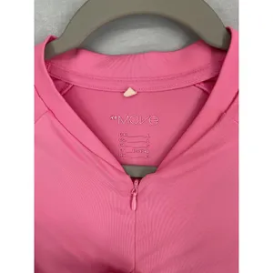 H&M Move Womens Cropped Quarter Zip Athletic Top Pink Thumbhole Size L thumbnail 4